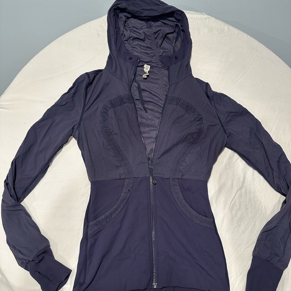 Lululemon Define Jacket Hooded Full Zip Size 8 Purple Navy - Picture 1 of 9